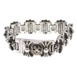 クロムハーツ(Chrome Hearts)のCHROME HEARTS クロムハーツ BRCLT HLINK CROSS Hリンクシルバーブレスレット(ブレスレット)