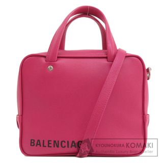 バレンシアガ(Balenciaga)のBALENCIAGA ロゴ 2WAY ハンドバッグ レザー レディース(ハンドバッグ)