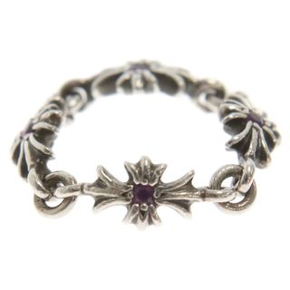 クロムハーツ(Chrome Hearts)のCHROME HEARTS クロムハーツ RING TNY E CH PLS P/SAP/タイニーECHプラス ピンクサファイヤ シルバーリング 9号(リング(指輪))