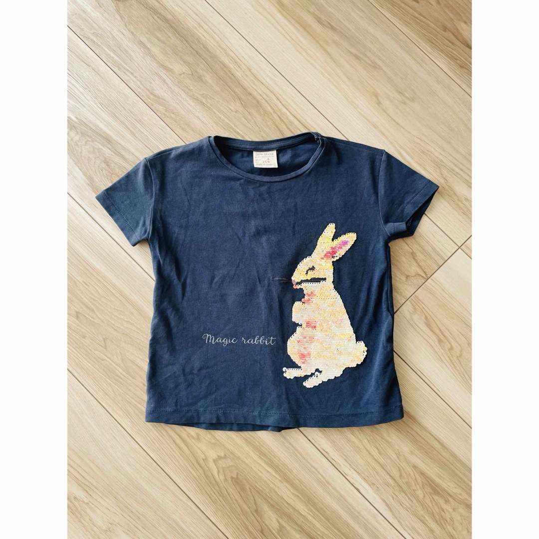 ZARA KIDS(ザラキッズ)のZARA スパンコールTシャツ　104cm キッズ/ベビー/マタニティのキッズ服女の子用(90cm~)(Tシャツ/カットソー)の商品写真