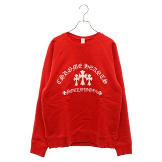 クロムハーツ(Chrome Hearts)のCHROME HEARTS クロムハーツ Y NOT Cemetery Cross Crewneck Sweat King Taco ワイノットセメタリー クロス クルーネックスウェット トレーナーキングタコ レッド(スウェット)