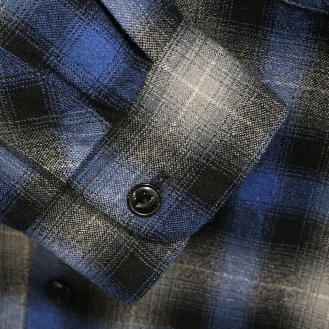 TENDERLOIN(テンダーロイン)のTENDERLOIN テンダーロイン 08AW T-WOOL SHT ウールチェックシャツ 長袖シャツ ブルー メンズのトップス(シャツ)の商品写真