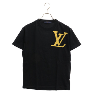 ルイヴィトン(LOUIS VUITTON)のLOUIS VUITTON ルイヴィトン 19SS LVロゴブロック プリント 半袖Tシャツ ブラック 033D490M321X(Tシャツ/カットソー(半袖/袖なし))