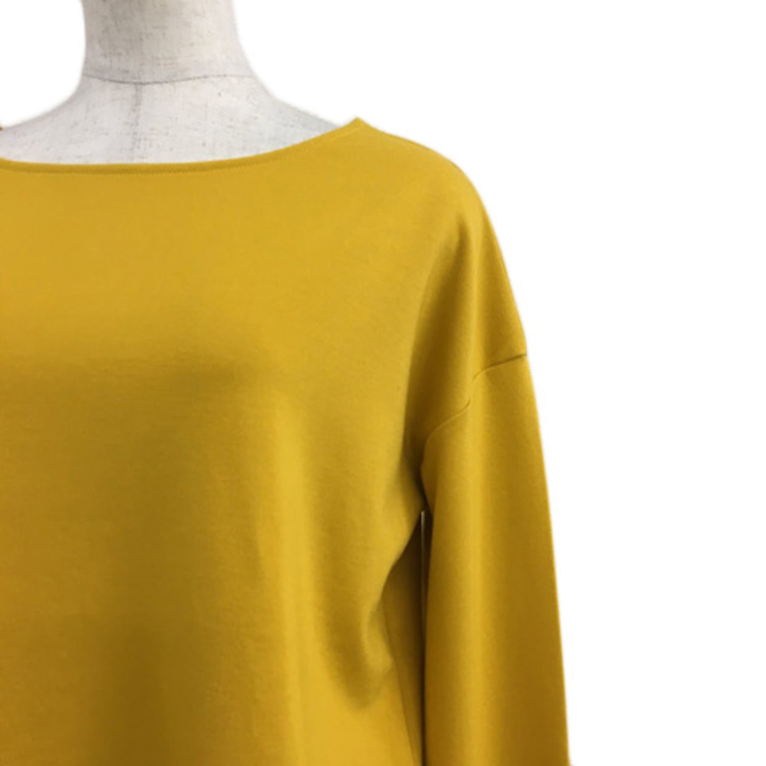 クチュールブローチ カットソー プルオーバー ラウンドネック 長袖 38 黄 レディースのトップス(カットソー(長袖/七分))の商品写真