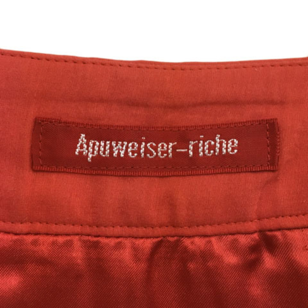 Apuweiser-riche(アプワイザーリッシェ)のアプワイザーリッシェ スカート フレア ミニ タック 無地 1 赤 レディースのスカート(ミニスカート)の商品写真