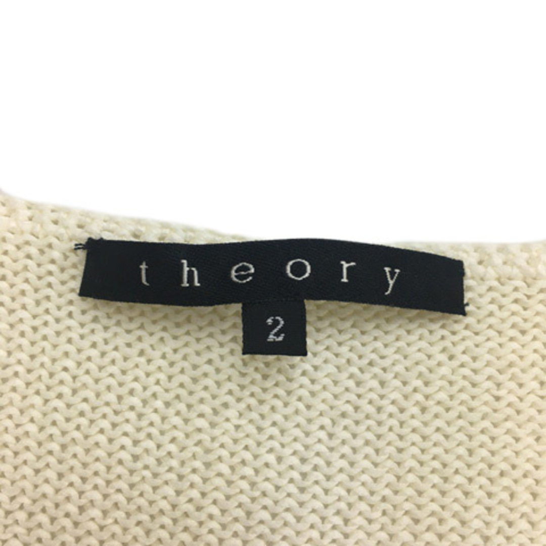 theory(セオリー)のセオリー セーター ニット プルオーバー 半袖 2 白 ベージュ レディースのトップス(ニット/セーター)の商品写真