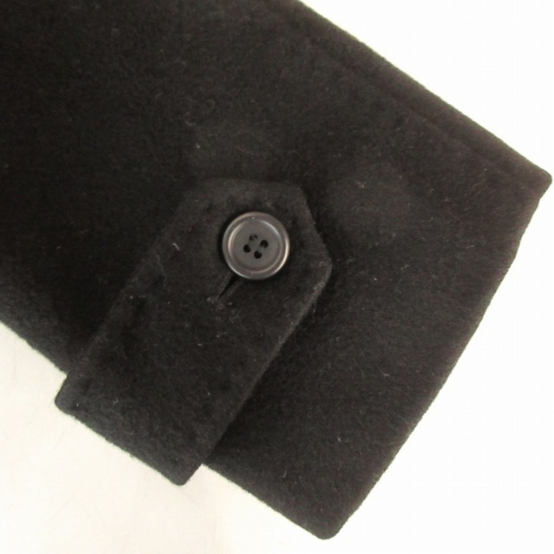 other(アザー)のピーコート メルトンジャケット カシミヤ100% ダブルボタン 黒 ブラック M レディースのジャケット/アウター(ピーコート)の商品写真