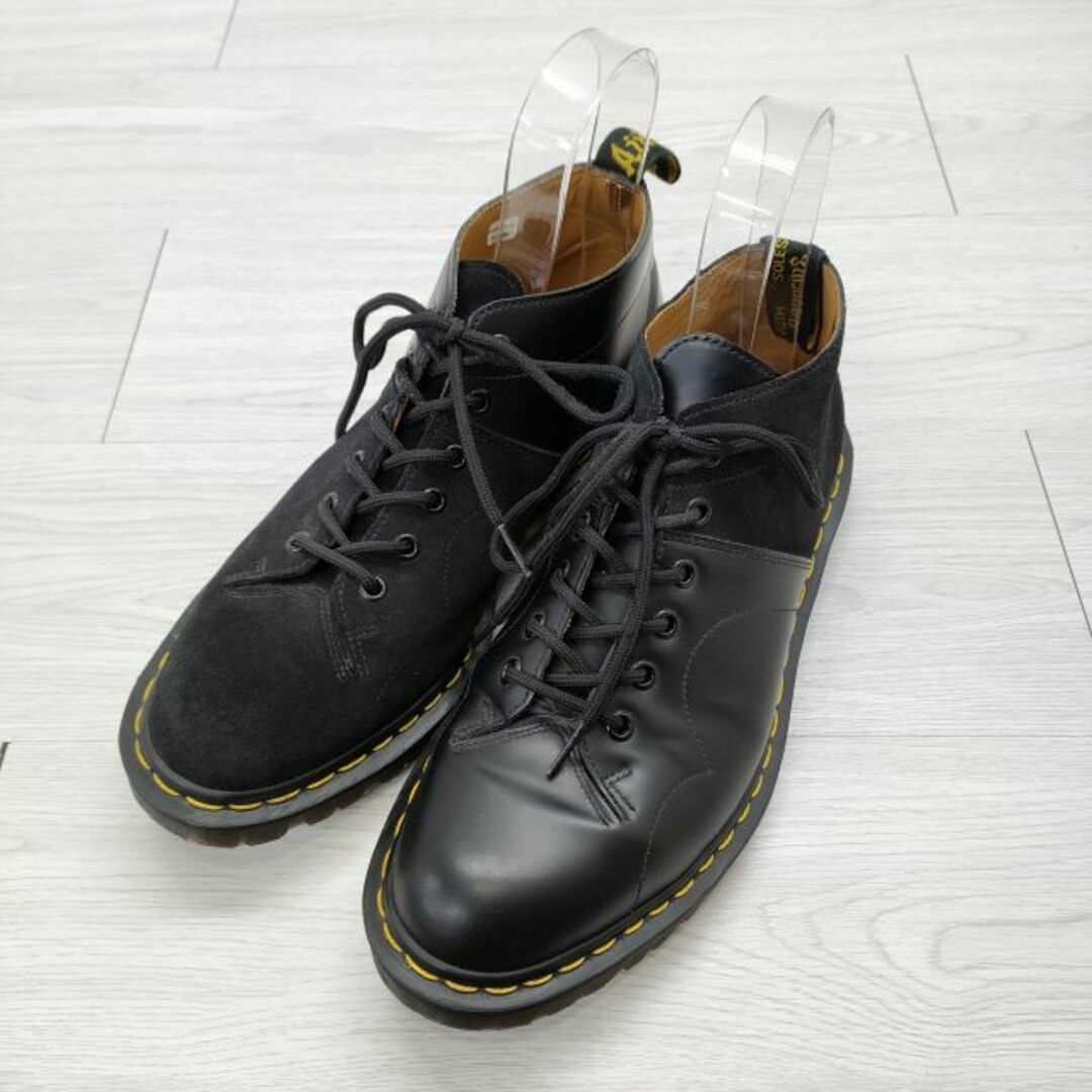 Engineered Garments(エンジニアードガーメンツ)のEngineered Garments/Dr.Martens CHURCH 23659001 サイズUK8 スムース スウェード 切替 シューズ・靴 ブラック メンズ エンジニアードガーメンツ/ドクターマーチン【中古】4-0403G◎ メンズの靴/シューズ(その他)の商品写真