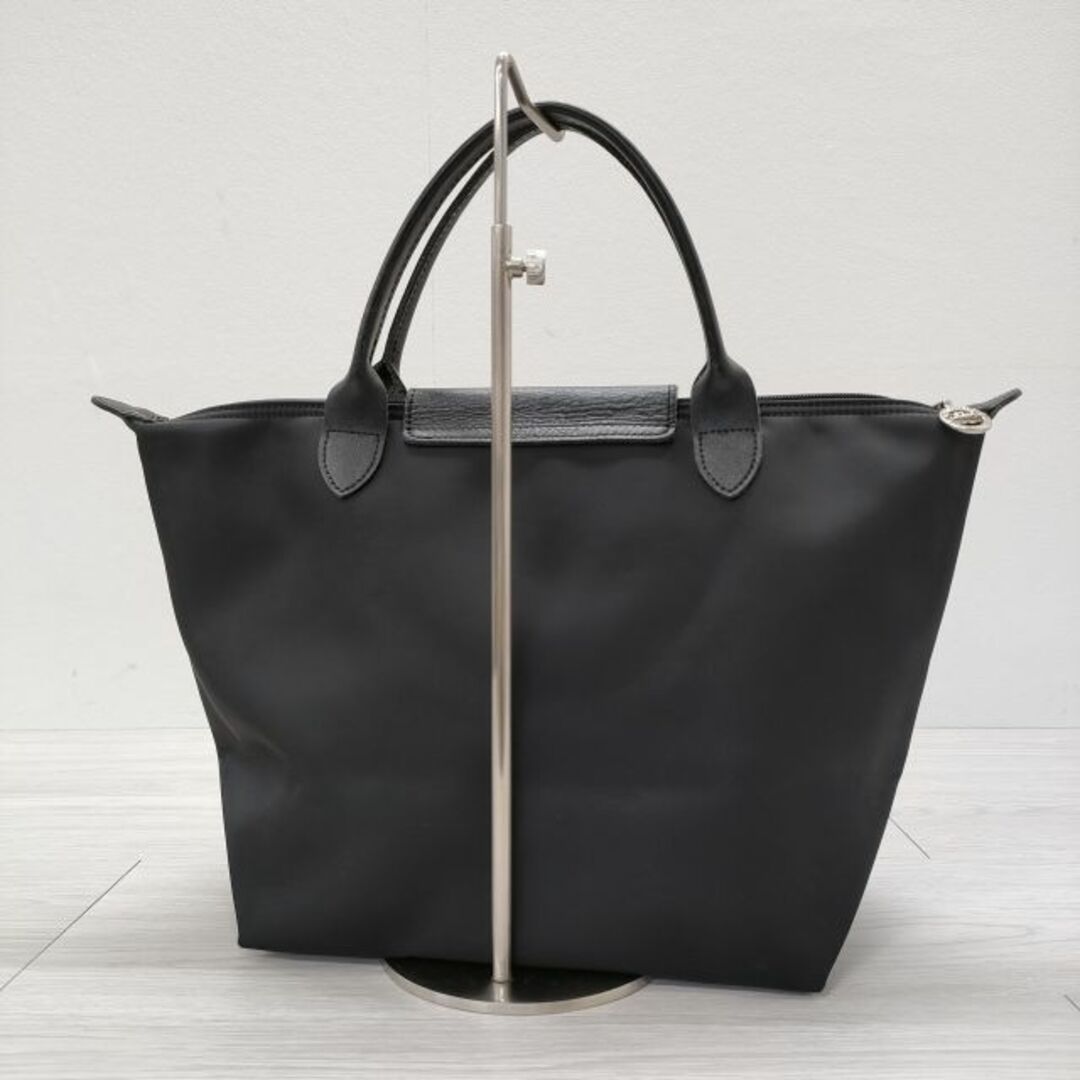 LONGCHAMP(ロンシャン)のLongchamp ル・プリアージュ 黒×黒 トートバッグ ブラック レディース ロンシャン【中古】4-0403G◎ レディースのバッグ(トートバッグ)の商品写真