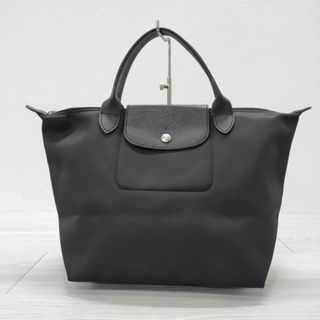 ロンシャン(LONGCHAMP)のLongchamp ル・プリアージュ 黒×黒 トートバッグ ブラック レディース ロンシャン【中古】4-0403G◎(トートバッグ)