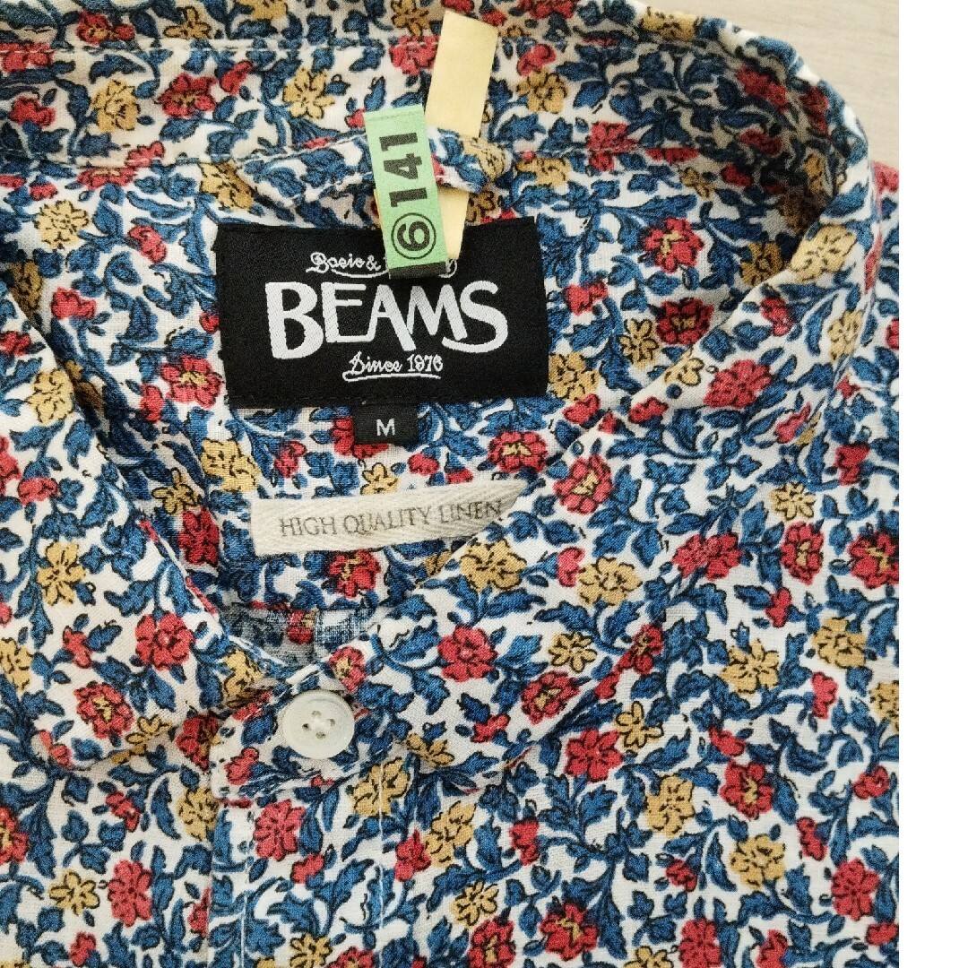 BEAMS コットンリネンシャツ　М　七分袖 メンズのトップス(シャツ)の商品写真