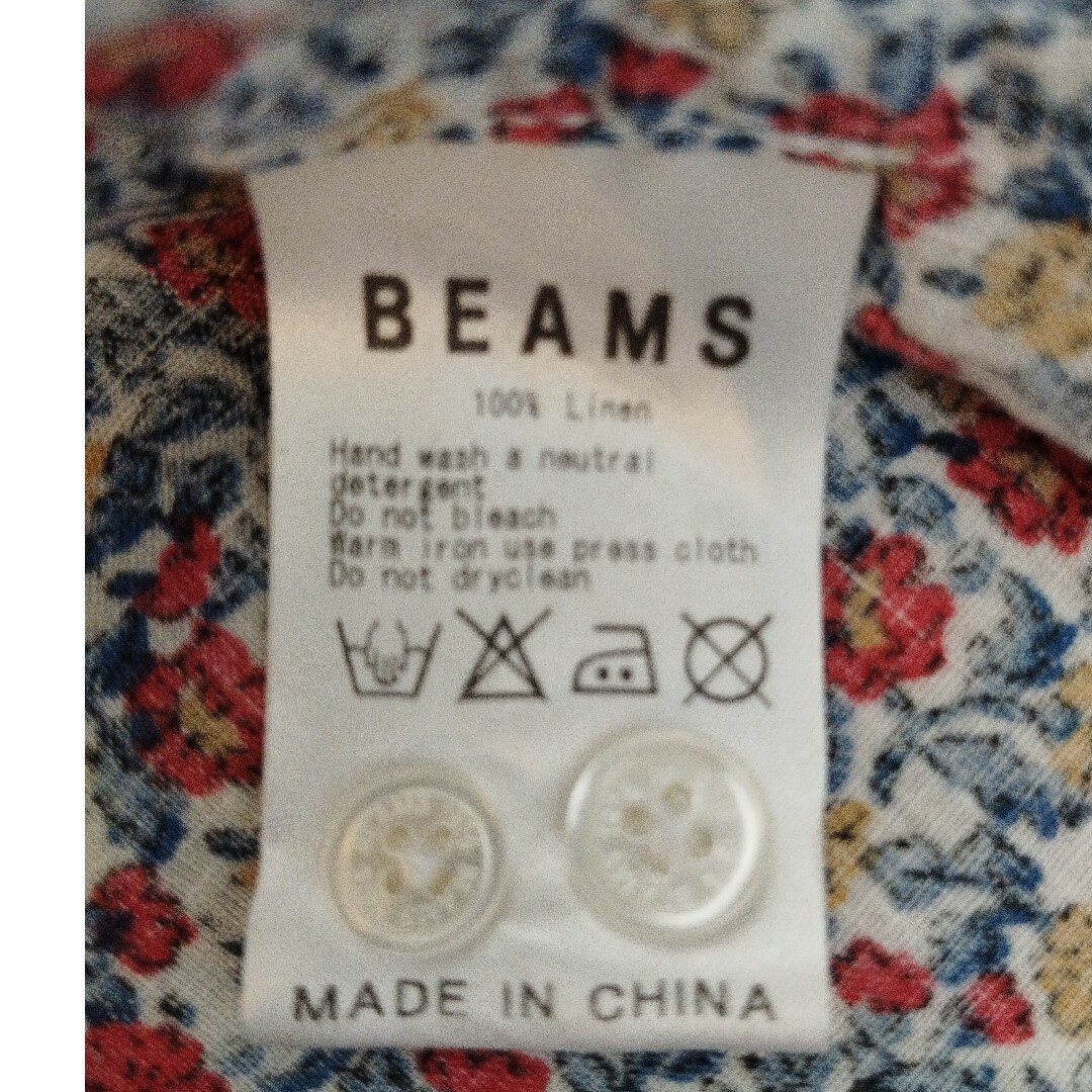 BEAMS コットンリネンシャツ　М　七分袖 メンズのトップス(シャツ)の商品写真