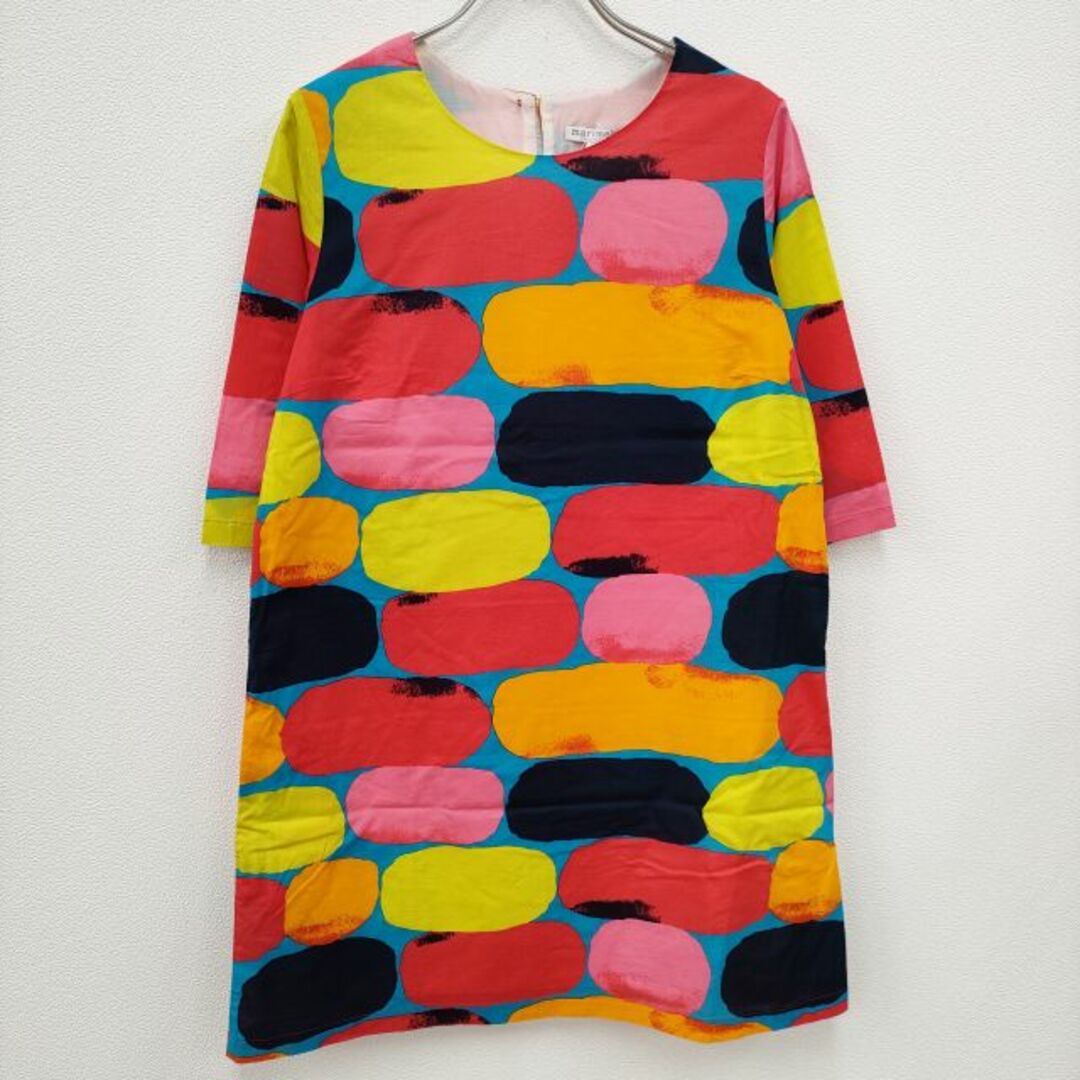 marimekko(マリメッコ)のmarimekko PUMPERNIKKELI プンペルニッケリ サイズ34 ワンピース ライトブルー 多色 レディース マリメッコ【中古】4-0403M☆ レディースのワンピース(その他)の商品写真