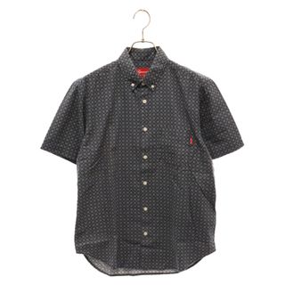 シュプリーム(Supreme)のSUPREME シュプリーム 15SS Foulard Shirt 小紋柄 ボタンダウン 半袖シャツ ショートスリーブシャツ グレー/ネイビー(シャツ)