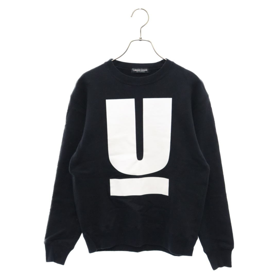 UNDERCOVER(アンダーカバー)のUNDERCOVER アンダーカバー BASIC SWEAT U Uロゴ クルーネック スウェットトレーナー UCA1891-01 ブラック メンズのトップス(スウェット)の商品写真