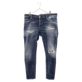 ディースクエアード(DSQUARED2)のDSQUARED2 ディースクエアード 23AW SUPER TWINKY JEAN ダメージ加工 デニムパンツ S74LB1327 インディゴ(デニム/ジーンズ)