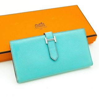 エルメス(Hermes)のエルメス✨ベアン✨スフレ✨ブルーアトール✨二つ折り財布(財布)