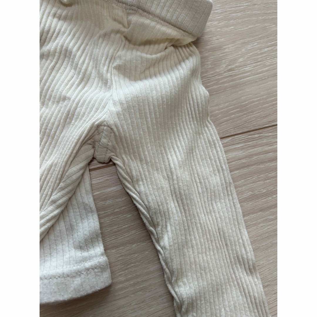pairmanon(ペアマノン)の70センチ　レギンス　3枚セット　ペアマノン　白　ホワイト　ブラウン キッズ/ベビー/マタニティのベビー服(~85cm)(パンツ)の商品写真