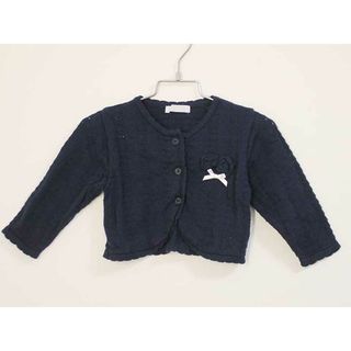 ベベ(BeBe)の〓ベベ/bebe〓70cm-80cm カーディガン 紺【中古】子供服 キッズ kids ベビー服 baby 女の子 春秋 tops 322042(カーディガン/ボレロ)