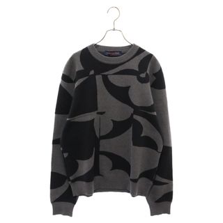 ルイヴィトン(LOUIS VUITTON)のLOUIS VUITTON ルイヴィトン 22SS MONOGRAM FLOWER CREWNECK モノグラムフラワークルーネック セーター グレー RM221M JS5 HMN14W(ニット/セーター)