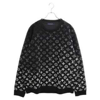 ルイヴィトン(LOUIS VUITTON)のLOUIS VUITTON ルイヴィトン 23SS グラデーションモノグラムスウェット ブラック トレーナー RM231Q I06 HOY41W(スウェット)