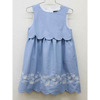 BeBe - 【春物 新入荷!】▼ベベ/BeBe▼110cm ジャンパースカート 水色×白 【中古】 子服 キッズ  女の子 春夏 onepi 513042