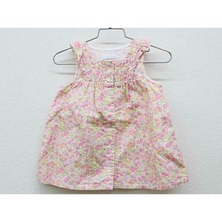 ベベ(BeBe)の【春物 新入荷!】▼ベベ/BeBe▼80cm位 ジャンパースカート ピンク×ベージュ 【中古】 子服 キッズ ベビー服 baby 女の子 春夏秋 onepi 413042(スカート)