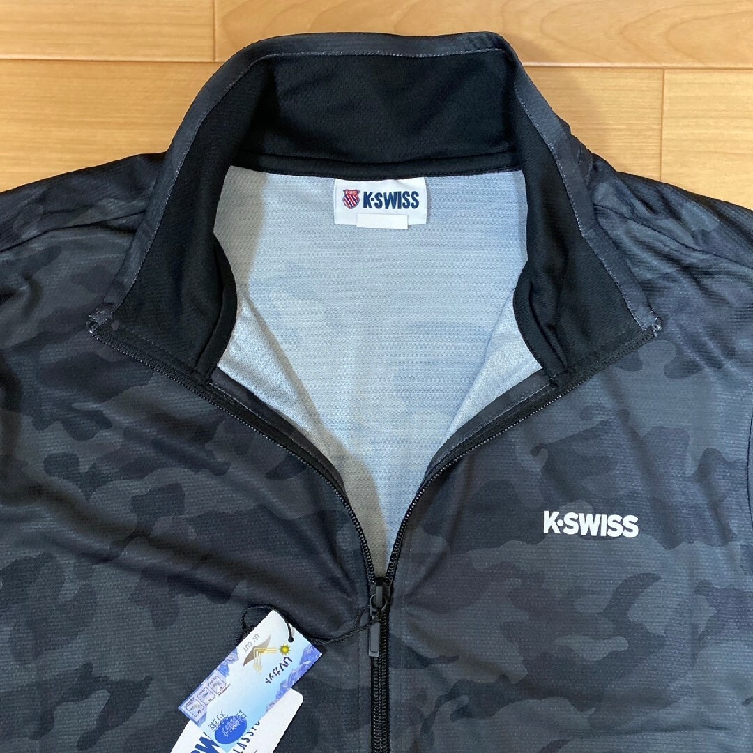 K-SWISS(ケースイス)のLL　ケースイスK-SWISS  新品  メンズ　ジャケット　UV対策　ブラック スポーツ/アウトドアのゴルフ(ウエア)の商品写真
