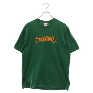 シュプリーム(Supreme)のSUPREME シュプリーム 22SS Raised Handstyle S/S Tee ライズド ハンドスタイル ロゴプリント クルーネック カットソー 半袖Tシャツ グリーン(Tシャツ/カットソー(半袖/袖なし))