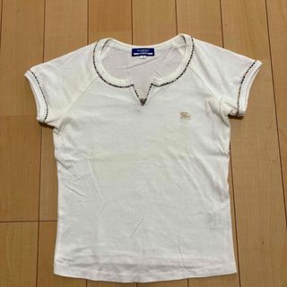 バーバリーブルーレーベル(BURBERRY BLUE LABEL)のBURBERRY BLUE LABEL Tシャツ　カットソー　半袖　白　M(Tシャツ(半袖/袖なし))