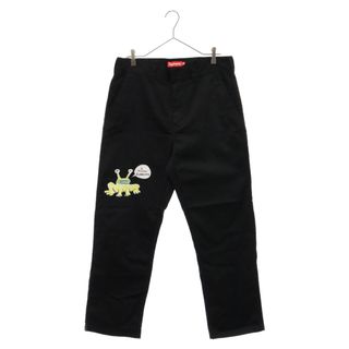 シュプリーム(Supreme)のSUPREME シュプリーム 20SS Daniel Johnston Embroidered Work Pant ダニエルジョンストン刺繍ワークパンツ ブラック(その他)