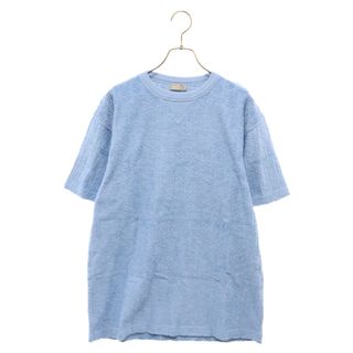 Christian Dior クリスチャンディオール 21SS パイル オブリーク ジャガード クルーネック 半袖Tシャツ カットソー ブルー 113J692A0614