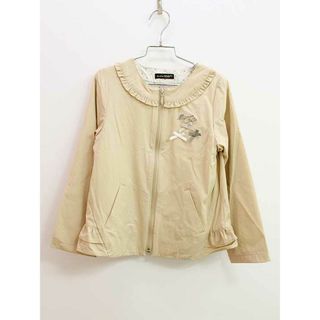 ベベ(BeBe)の【春物 新入荷!】▼ベベ/BeBe▼130cm ナイロンジャンパー/ナイロンブルゾン/ウィンドブレーカー ベージュ×グレー 【中古】 子供服 キッズ 女の子 春秋 otr 823042(ジャケット/上着)