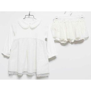 ベベ(BeBe)の【春物 新入荷!】‡ベベ/BeBe‡80cm-90cm 長袖ワンピース 白 ブルマ付【中古】子供服 キッズ kids ベビー服 baby 女の子 春 onepi 923042(ワンピース)