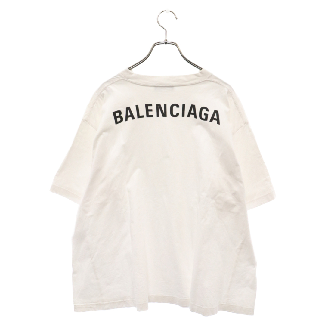 Balenciaga(バレンシアガ)のBALENCIAGA バレンシアガ バックロゴプリント半袖Tシャツカットソー ホワイト 578124 TEV43 メンズのトップス(Tシャツ/カットソー(半袖/袖なし))の商品写真