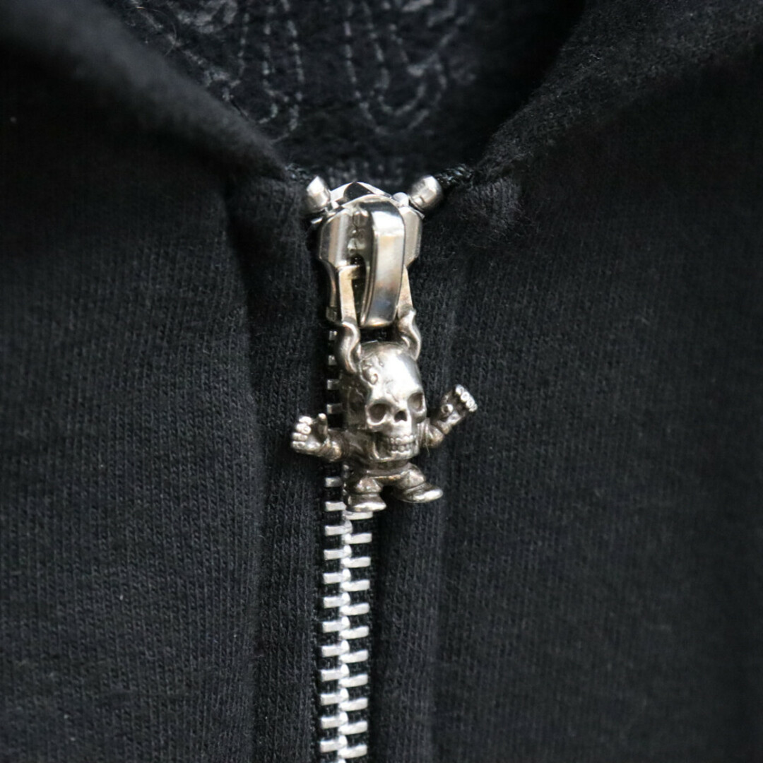 Chrome Hearts(クロムハーツ)のCHROME HEARTS クロムハーツ FOTI ZIP HOODIE フォティ バックロゴ刺繍 ジップ パーカー ブラック メンズのトップス(パーカー)の商品写真