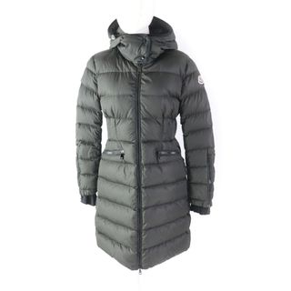 モンクレール(MONCLER)の美品★MONCLER モンクレール BETULONG ベチュロン フード・ロゴワッペン付 ZIP UP ダウンコート カーキ 1 正規品 レディース 暖か◎(ダウンコート)