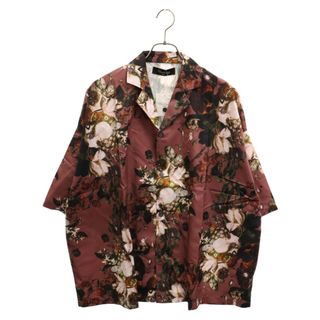 unrelaxing アンリラクシング 18SS ビッグシルエット 総柄 開襟アロハシャツ 半袖シャツ レッド UR-527(シャツ)