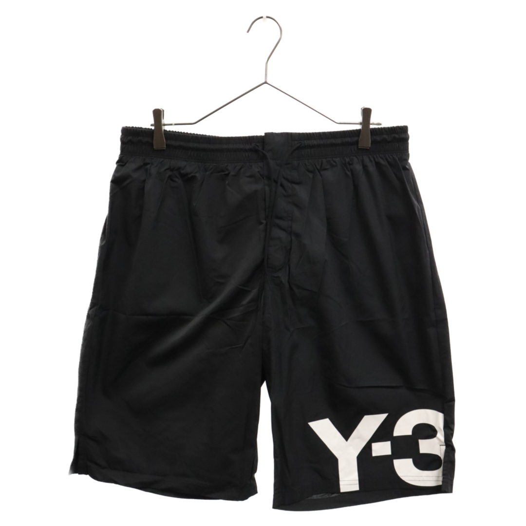 Y-3(ワイスリー)のY-3 ワイスリー M LARGE LOGO SWIM SHORTS ラージロゴ スウィムショーツ ショートパンツ ブラック FS4484 メンズのパンツ(ショートパンツ)の商品写真