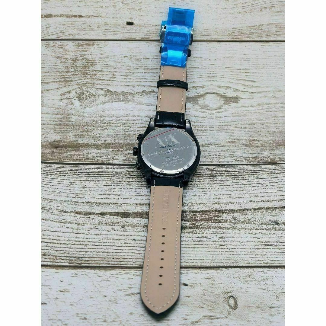 ARMANI EXCHANGE(アルマーニエクスチェンジ)のアルマーニエクスチェンジ　ブラック　レザー　腕時計　AX メンズの時計(腕時計(アナログ))の商品写真