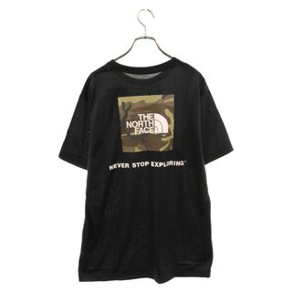 THE NORTH FACE - THE NORTH FACE ザノースフェイス Logo Camo Tee ロゴプリント カモフラ クルーネック カットソー 半袖Tシャツ ブラック NT32035