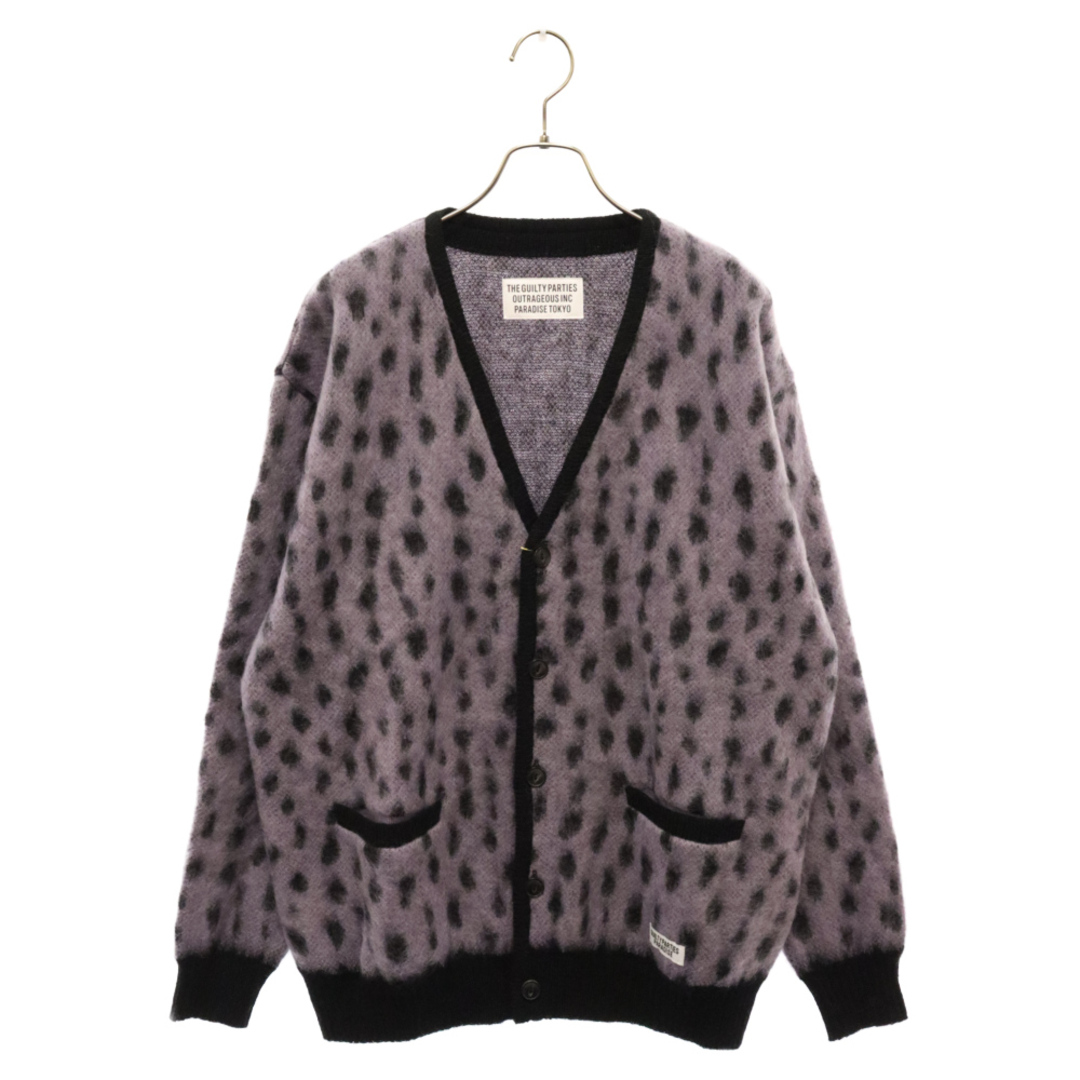 WACKO MARIA ワコマリア 24SS LEOPARD MOHAIR CARDIGAN レオパード柄モヘアニットカーディガン パープル  24SS-WMK-KN09 | フリマアプリ ラクマ