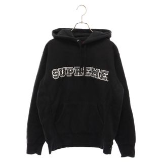 シュプリーム(Supreme)のSUPREME シュプリーム 19AW The Most Hooded Sweatshirt ザモストフーディー ロゴ刺繍スウェット プルオーバーフーディ パーカー ブラック(パーカー)