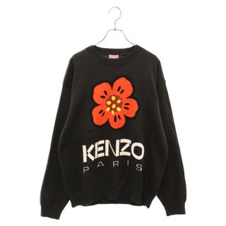 KENZO - KENZO ケンゾー BOKE FLOWER JUMPER ロゴデザイン クルーネック ニットセーター ブラック FD55PU3803LC