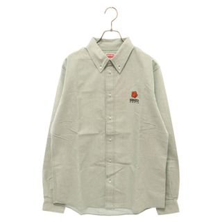 ケンゾー(KENZO)のKENZO ケンゾー BOKE CREST OXFORD SHIRT ロゴ刺繍 オックスフォード 長袖シャツ グリーン FD55CH4109LO(シャツ)