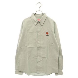 ケンゾー(KENZO)のKENZO ケンゾー BOKE CREST OXFORD SHIRT ロゴ刺繍 オックスフォード 長袖シャツ グリーン FD55CH4109LO(シャツ)