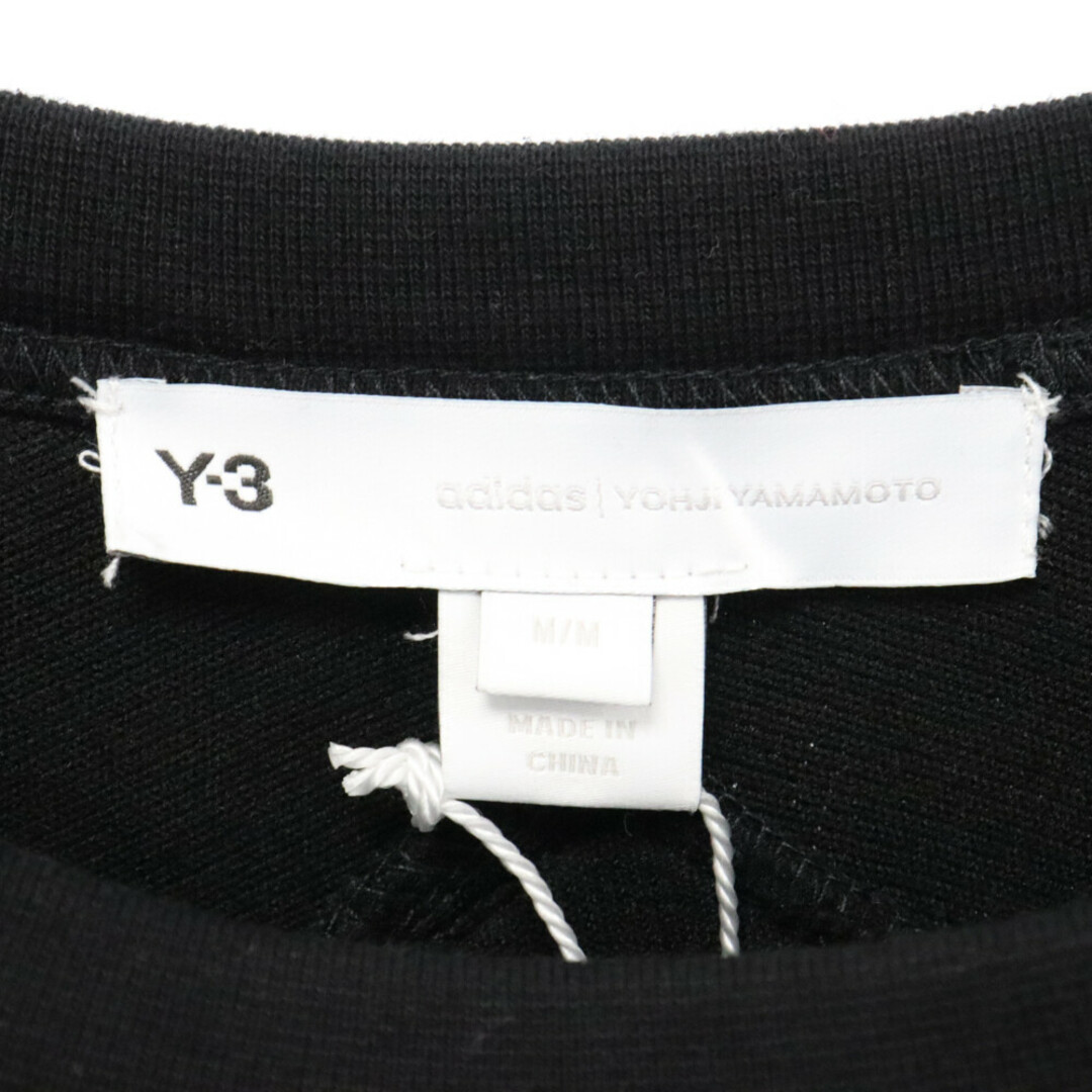 Y-3(ワイスリー)のY-3 ワイスリー WOOLY FLEECE GRAPHIC CREW SWEATSHIRT ウーリーフリースグラフィック クルーネック スウェットシャツ トレーナー ブラック HB3327 メンズのトップス(スウェット)の商品写真