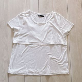 ニッセン(ニッセン)の授乳服　Tシャツ　ホワイト　4L(マタニティトップス)