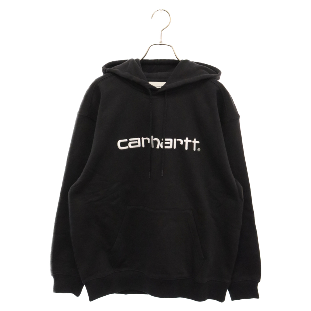 carhartt(カーハート)のCARHARTT カーハート W HOODED SWEATSHIRT ロゴプリント スウェットパーカー フーディ ブラック I027476 メンズのトップス(パーカー)の商品写真