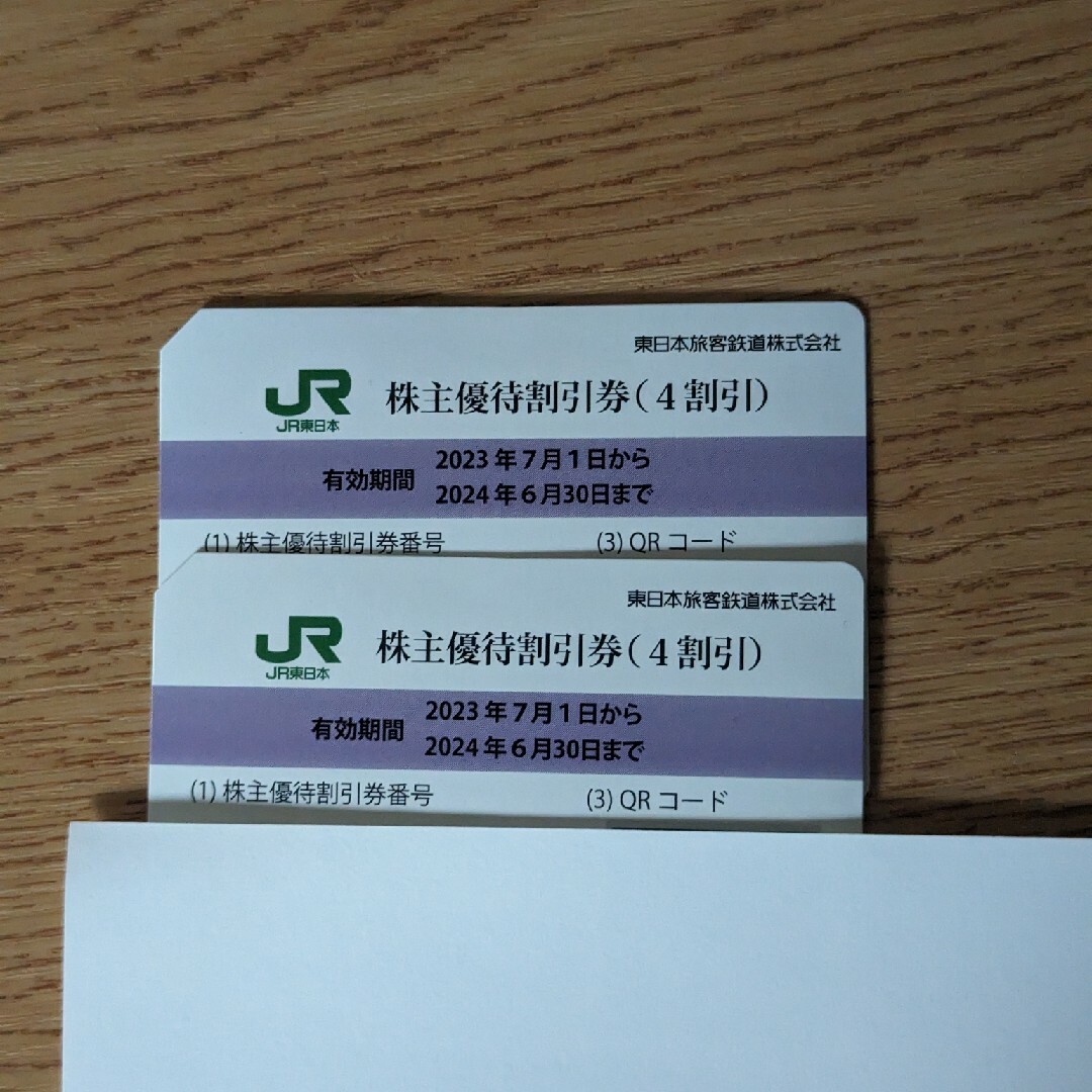 JR(ジェイアール)のJR東日本　株主優待　2枚 チケットの優待券/割引券(その他)の商品写真